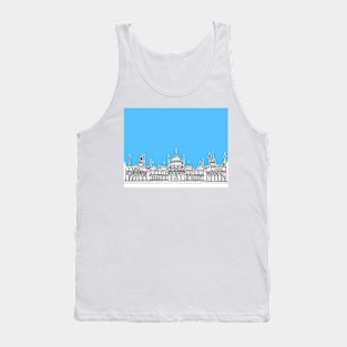 Brighton Royal Pavilion Facade Drawing ( Pale blue version ) Tank Top